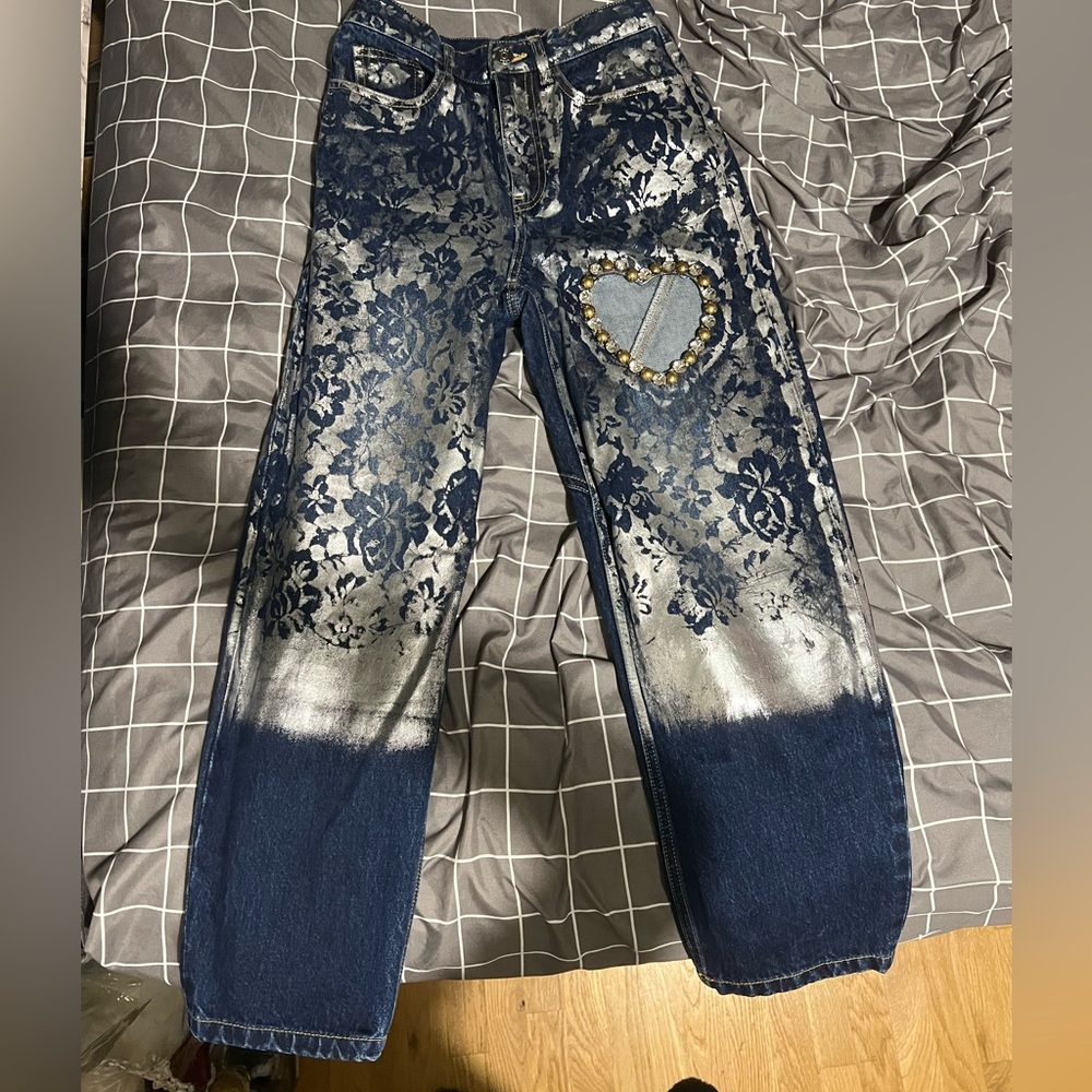 AREA Sample Piece with Embellished Cutout Heart